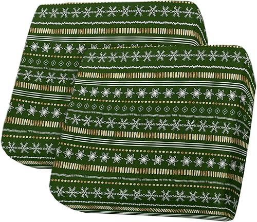 Miniatura 1 de Wowouhiya Fundas de cojín para sofá de Navidad verdes, funda elástica para sofá con parte inferior elástica, fundas de sofá geométricas geométricas