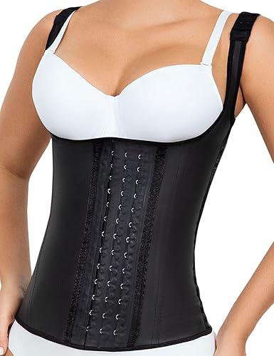 LadySlim by NuvoFit Fajas Colombiana Chaleco de Látex Completo Chaleco Cincher Cintura Entrenador Faja Corsé Entrenamiento Corsé Shaper Cuerpo