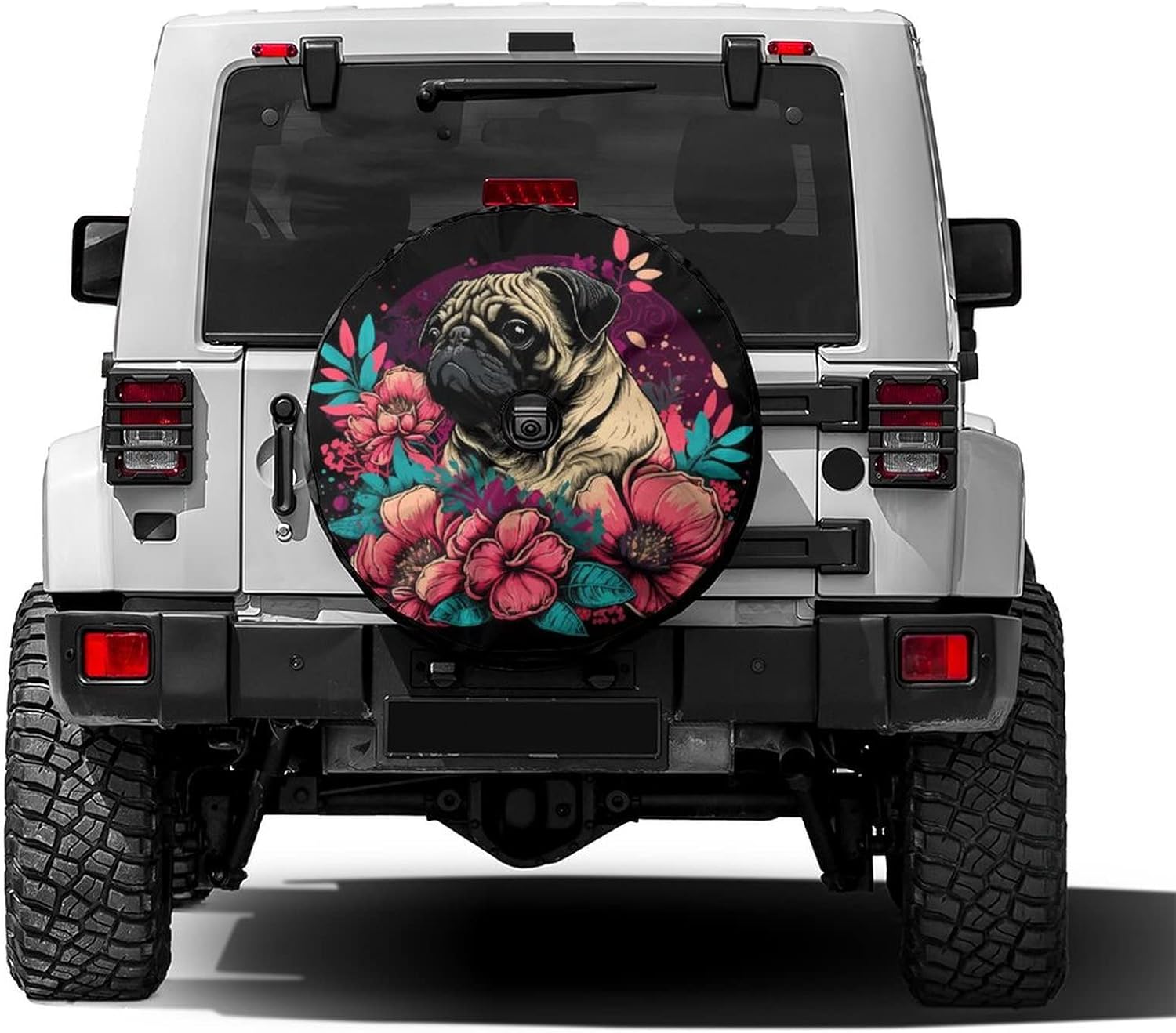 Delerain Spare Tire Cover with Backup Camera Hole Gold Mandala Wheel Covers Waterproof Dust-Proof UV Sun Universal Fit for Jeep Trailer RV SUV Truck (17 Inch for Diameter 31"-33")