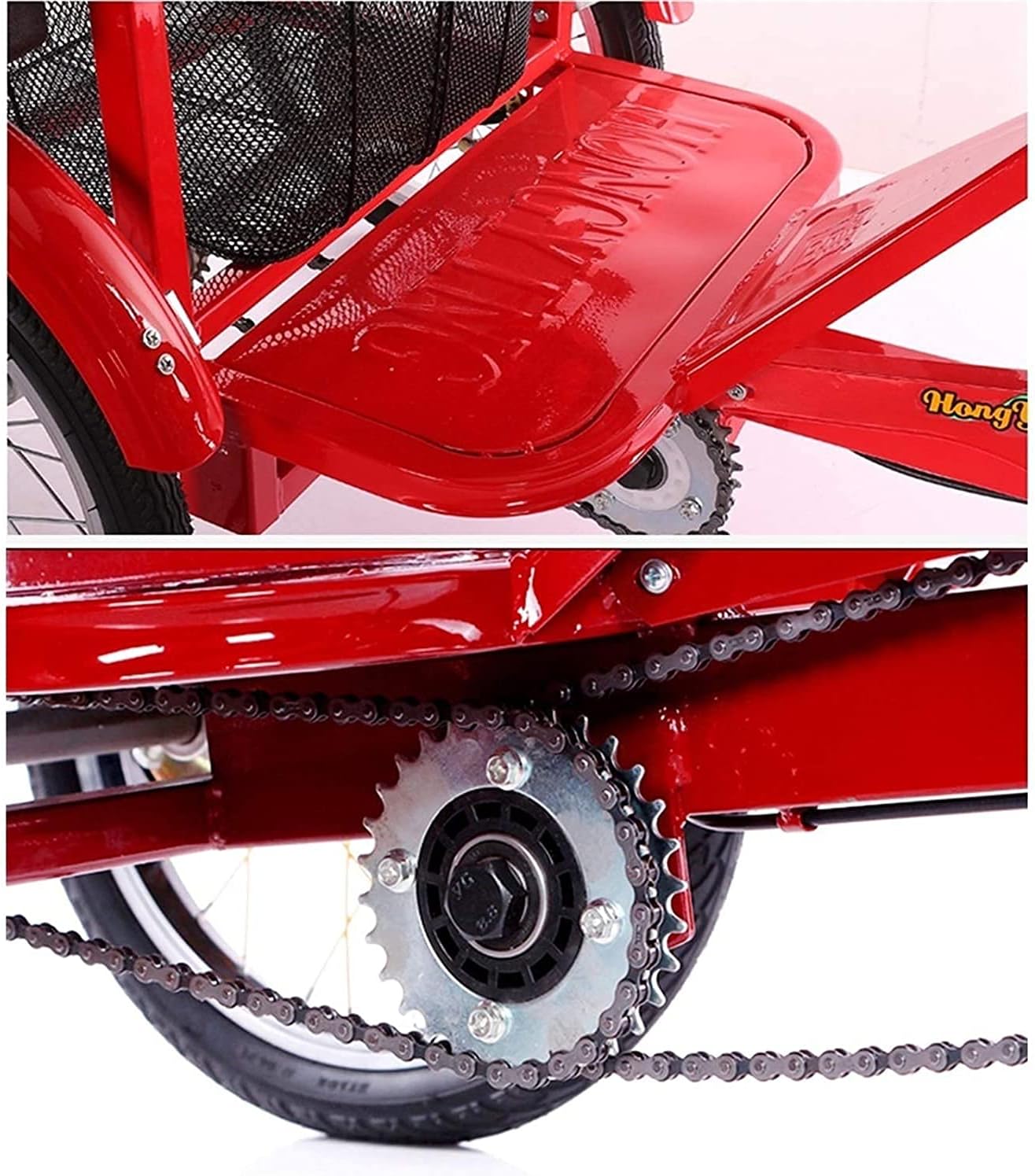 Comfort Three-Wheeled Bicycles for Seniors Safe Adult Tricycle Foldable 3 Wheel Bike Three Wheel 20 Inch Single Speed with Back Seat and Basket Adjustable Seat and Handlebar