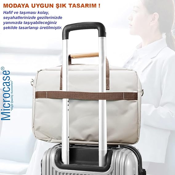 Microcase Lenovo Legion Tab 8.8 inch için Tablet Çantası 2 Bölmeli AL4227 Krem Pembe Mavi