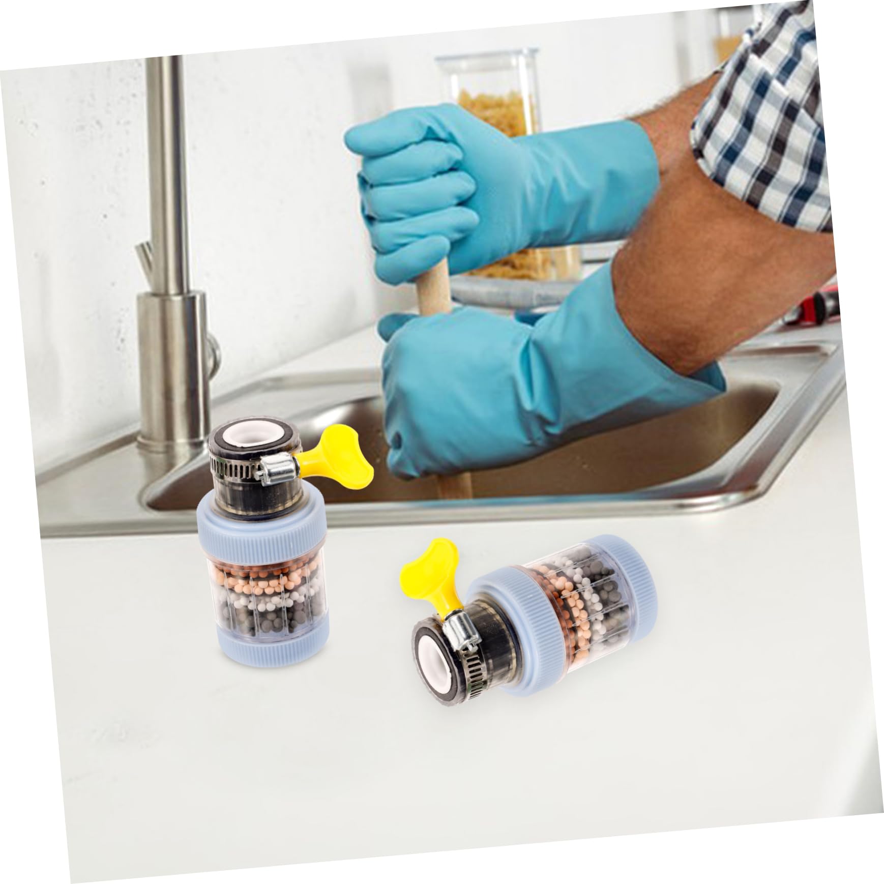 NUOBESTY 3 Set Rubinetto Da Cucina Filtro Dell'acqua Dura Del Rubinetto Depuratore Del Rubinetto Filtro Lavello Cucina Filtro Rubinetto Cucina Acqua Per Lavandino Plastica