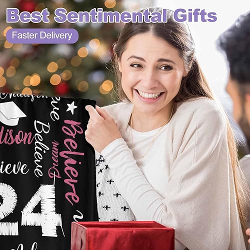 Miniatura 8 de D-Story Regalo de felicitaciones, regalos de graduación para niñas, manta de collage de fotos personalizada, regalos de novio para cumpleaños,