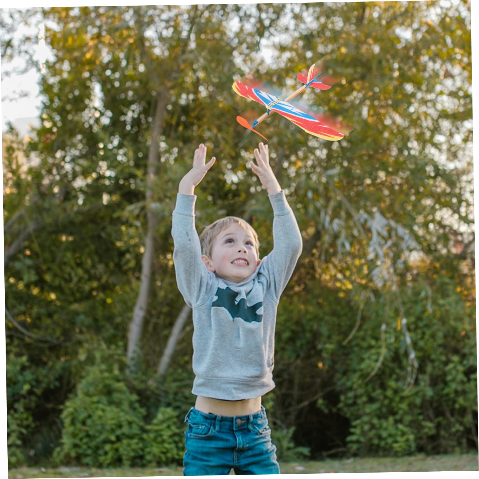 Lot de 10 planeurs en caoutchouc pour garçons et filles - Favorise la coordination œil-main et les parents - Pour garçons et filles