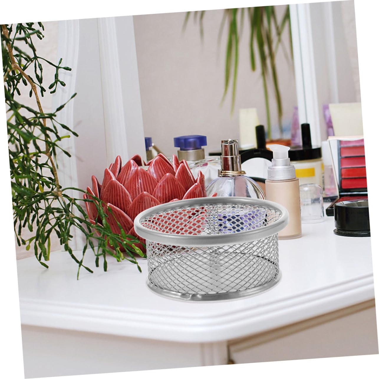 HOODANCOS Space-saving Mesh Paperclip Holder Office Desk Organizer for Small Items