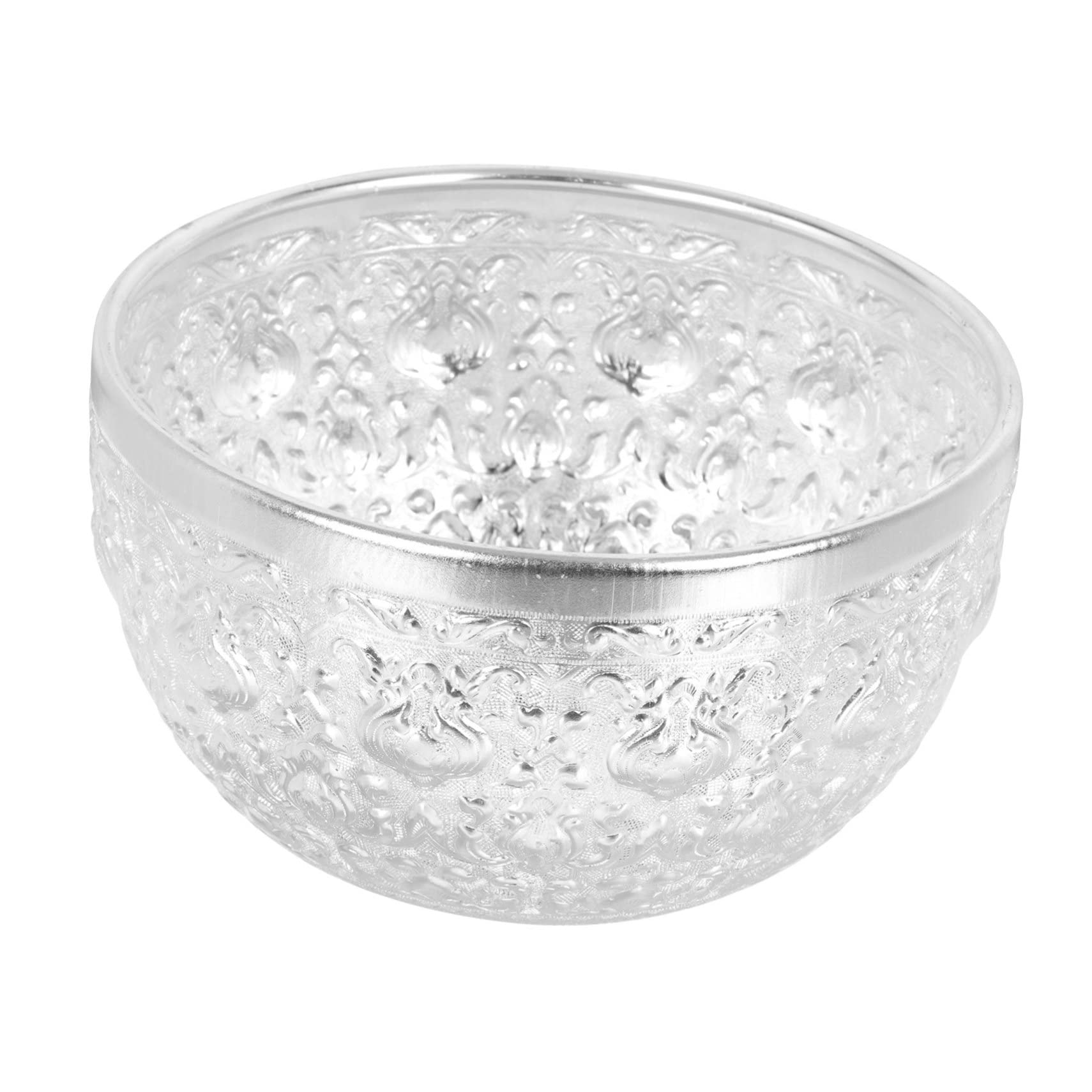 MAGICLULU 2 Piezas tazón de fuente de metal Tazón para el hogar decorativo tazón de frutas bochas bol vajilla de restaurante de plata cuenco redondo para tallar cuenco de comedor creativo