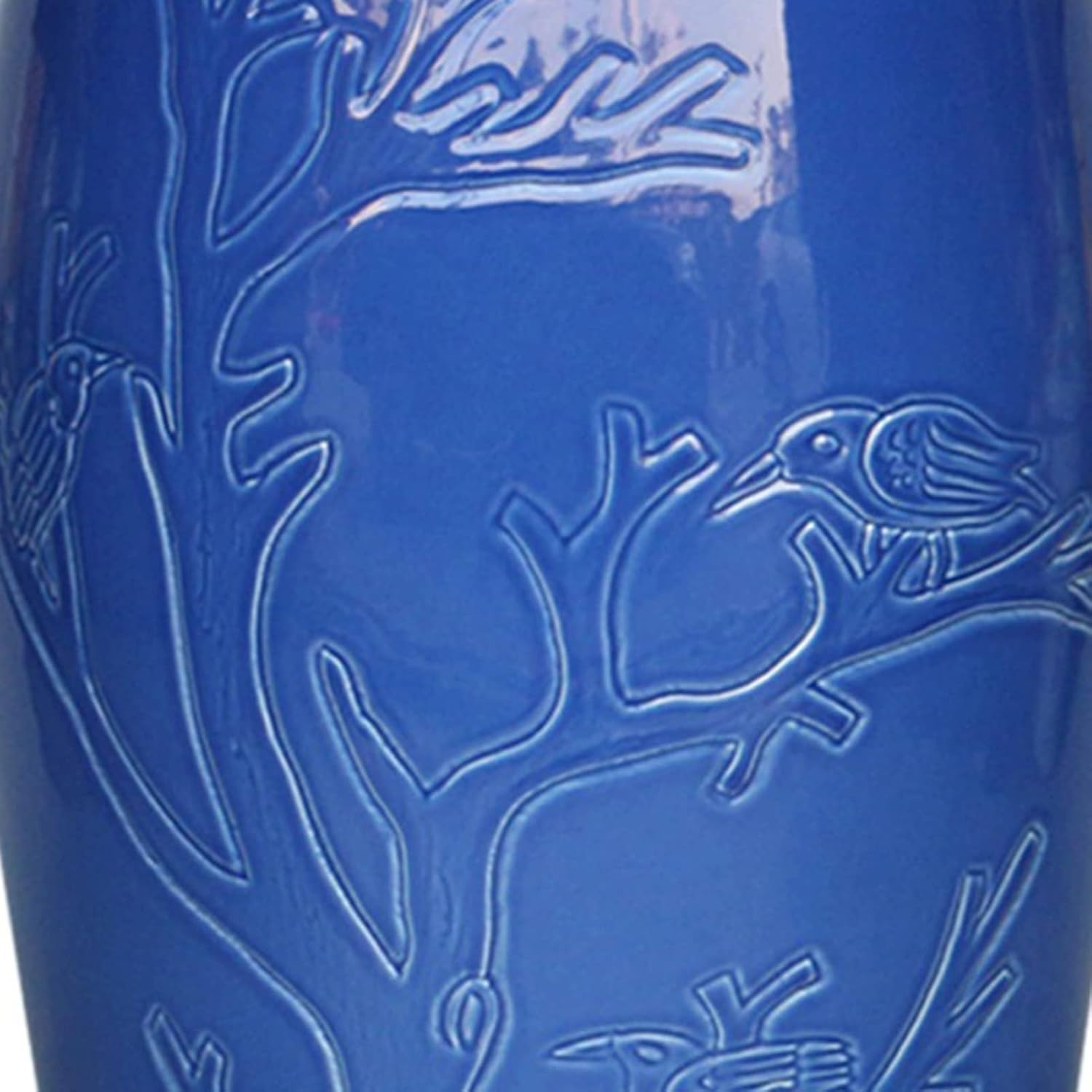 Decorative garden stools, Blue Carved Flower and Bird Ceramic Stools, Retro Creative Living Room Shoe-changing Stools with Porcelain Piers, Classical Chinese Garden Study Stools.