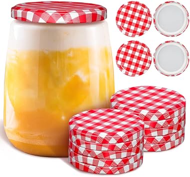 40PCS Jam Jar Lids,82 mm Regular Mouth Canning Lids Leakproof Replacement Caps Preserving and Canning for Jams Coffee Tea Biscuits Fruits