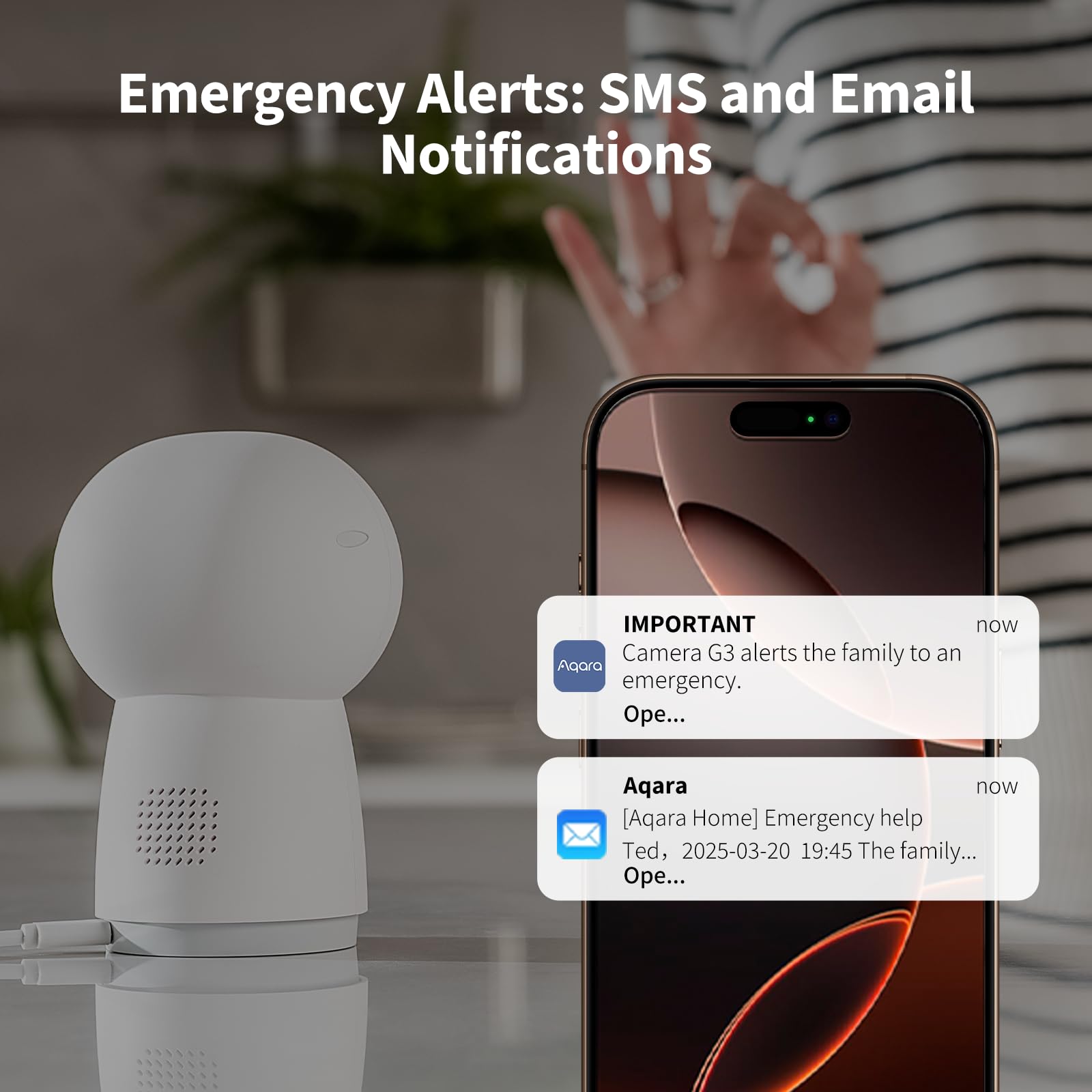 Aqara Système de Sécurité Y100, HomeGuardian | 2K PT Caméra Hub G3 et 3 Capteurs Intelligents, Automatisation Locale, alertes 24/7, Compatible HomeKit, Google Home, Alexa