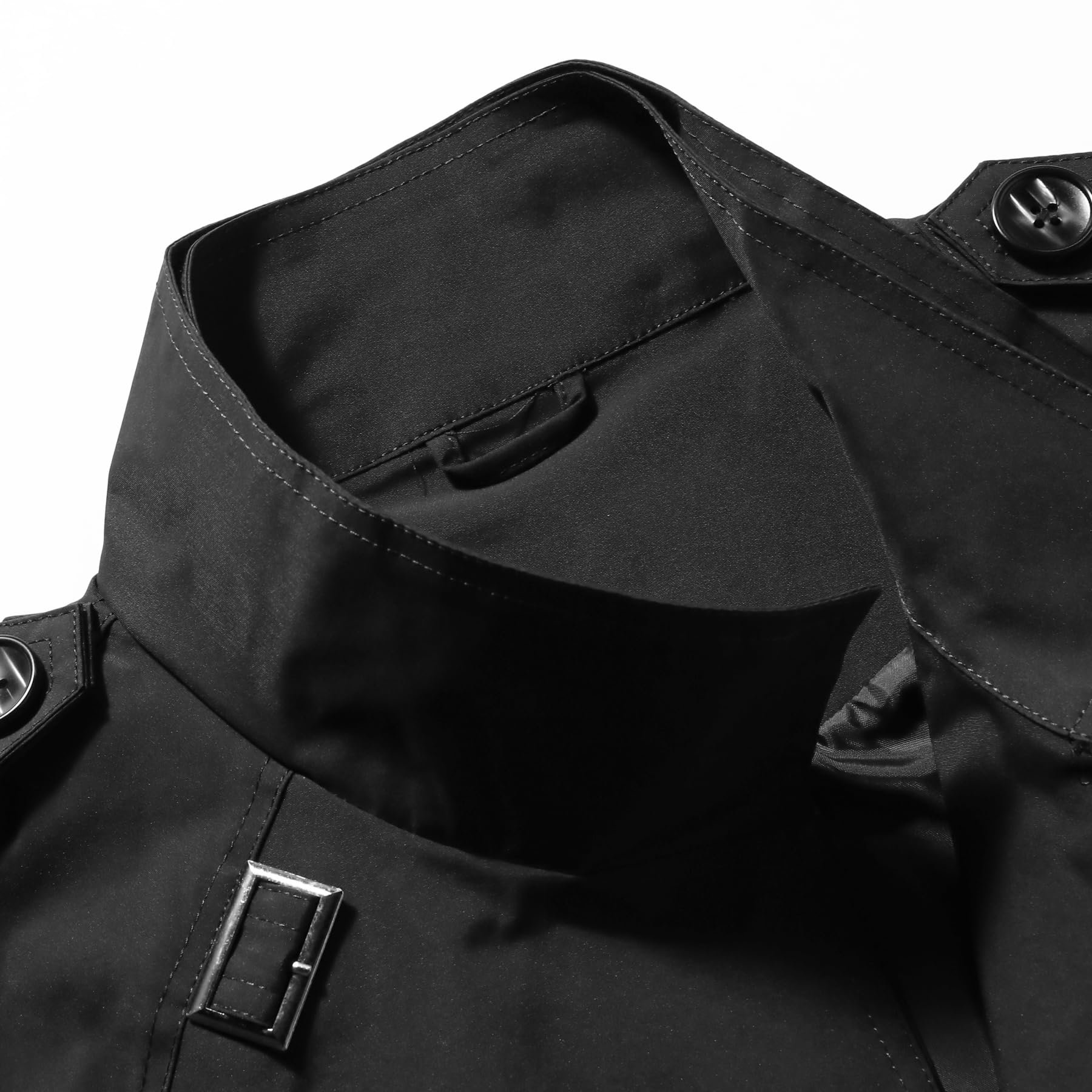 Allthemen Trench da Uomo Lungo Classico Business Coat Autunno Antivento Cappotto Monopetto Giacche a Vento Casual