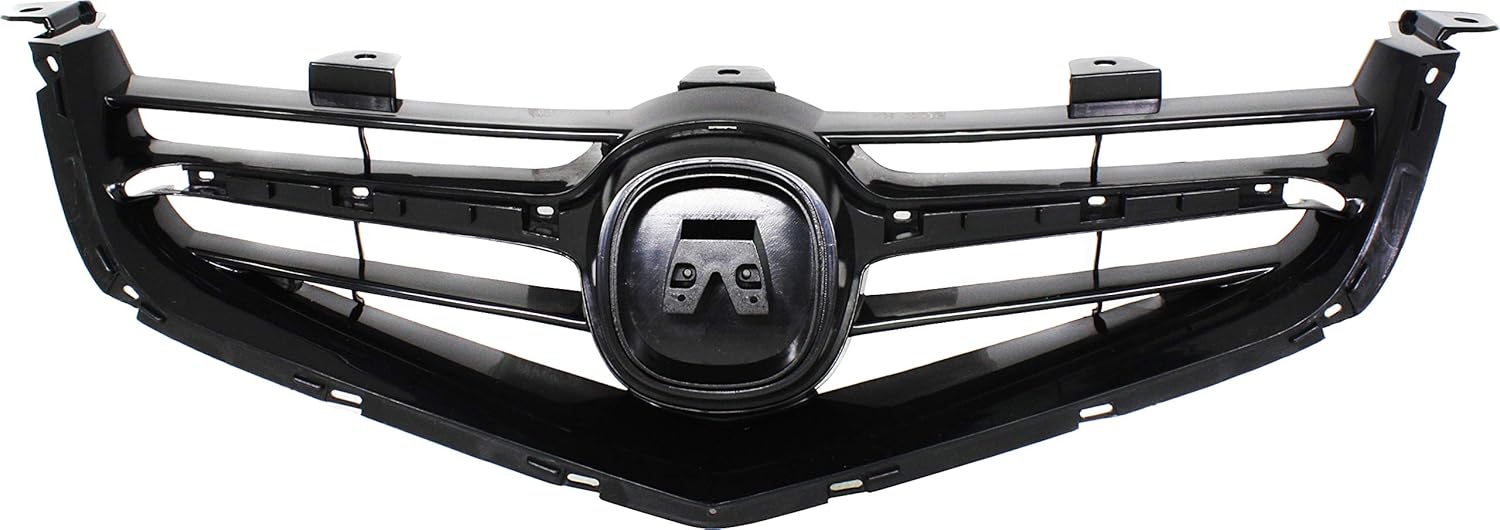 Evan Fischer Bumper Cover and Grille Kit Compatible with 2004-2005 Acura TSX With Fog Light Holes Primed Front