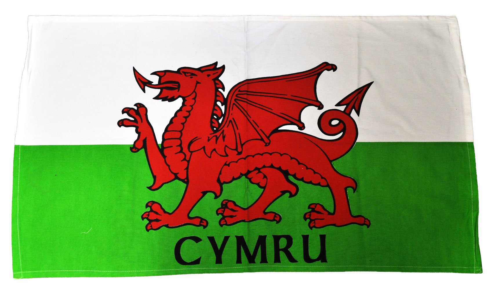 Personalised4u Red Cymru Flag Tea Towel - 100% Cotton – Wales – Makes An