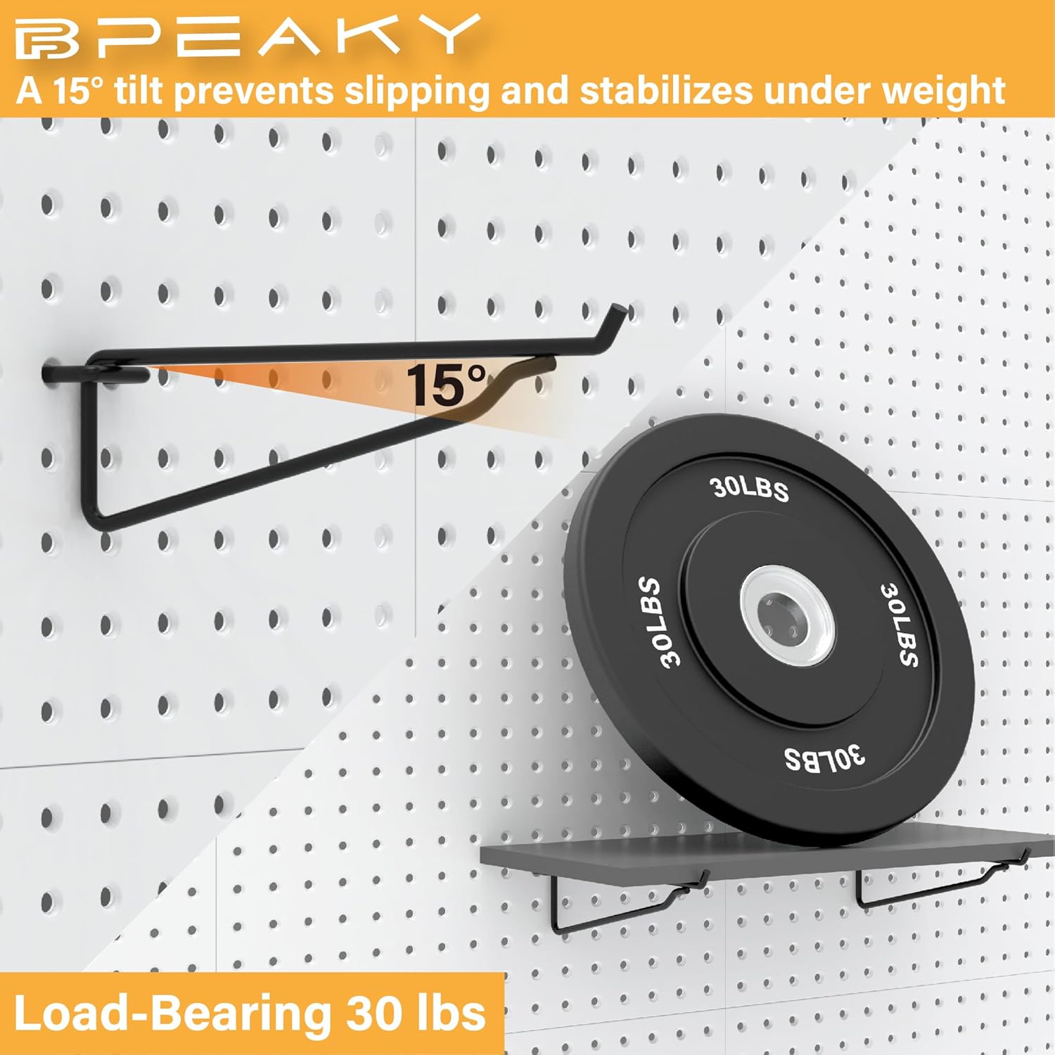 Black Pegboard Shelf Set, 4 pcs Versatile Peg Board Shelving, Ideal Wood Pegboard Shelves for Efficient Storage and Organization Solutions