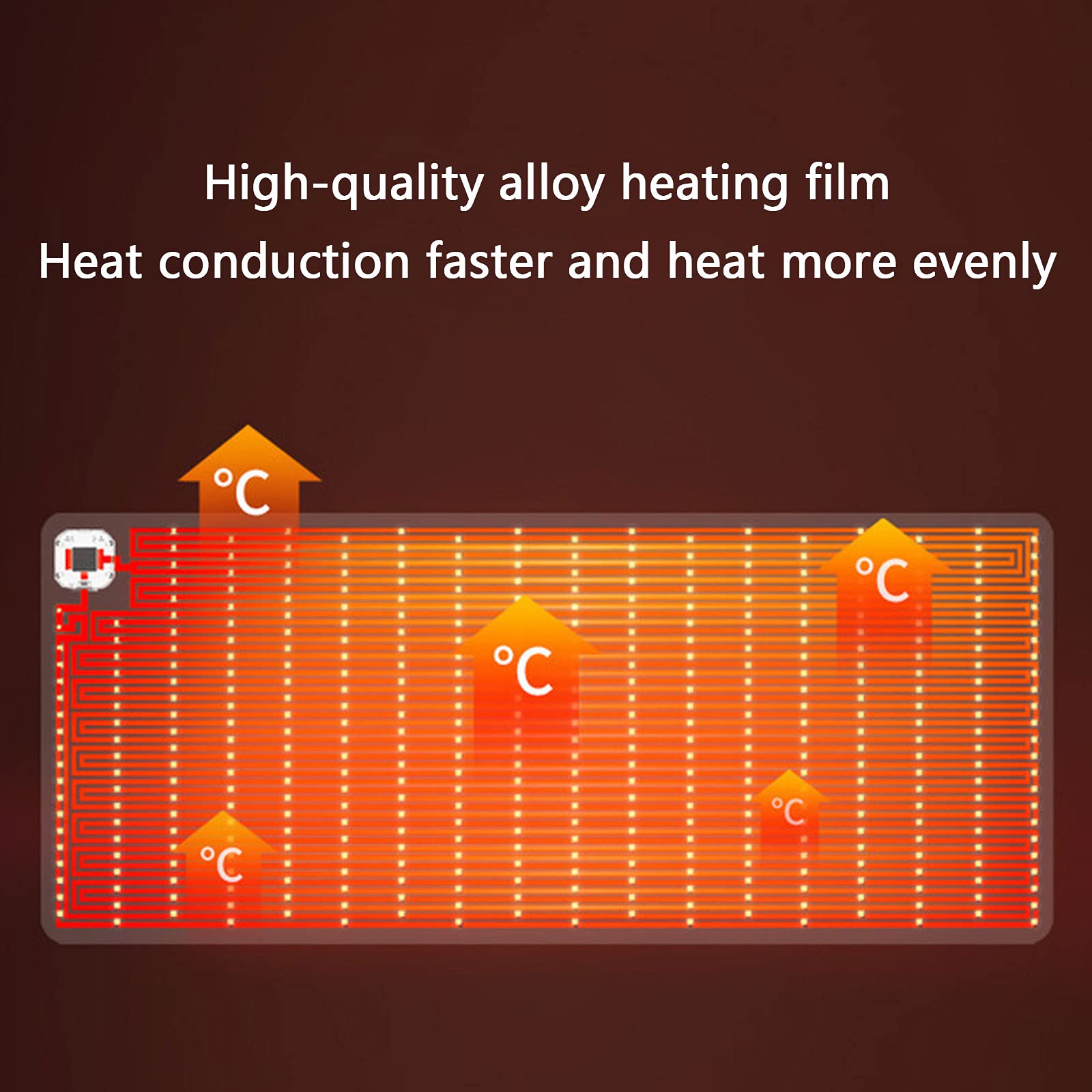 Tappetino Mouse Riscaldato 80x33 Cm – 3 Livelli Di Calore (35-55°C) Con Timer 4/6/8 Ore, Impermeabile
