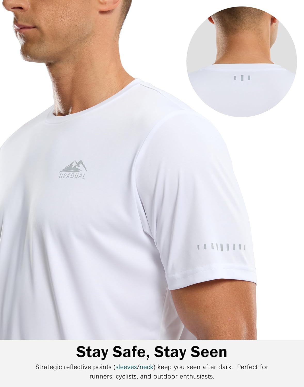 Men's UPF 50+ Sun Protection Dry Fit Workout T-Shirts Rash Guard Swim Shirts Moisture Wicking Tee for Athletic, Beach, Hiking - Image 4