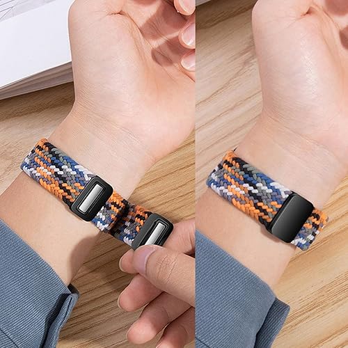 Miniatura 7 de Abanen Correa de reloj elástica de 0.866 in de ajuste rápido con hebilla magnética para Garmin Fenix 7  Fenix 6  Fenix 5  EPIX 2, correa trenzada