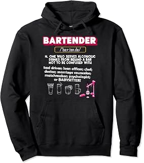 Funny Bartender Definition Expert In Making Alcoholic Pullover Hoodie