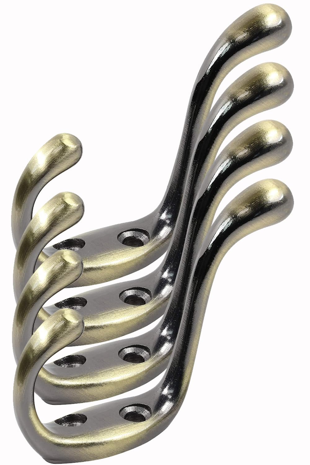 Hanger Hook Aelishq Heavy Duty Decorative Dual Door Hanger - Brass Finish, Pack of 4 | Coat Hooks for Hanging Cloth, Key, Towel, Cup, Pot | Ideal for Room, Bathroom, Kitchen - Home Decor-image-33