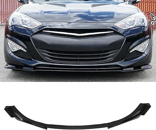 SCITOO Kit de carrocería de parachoques delantero de poliuretano negro brillante, alerón de barbilla alerón parachoques delantero para 2013-2016