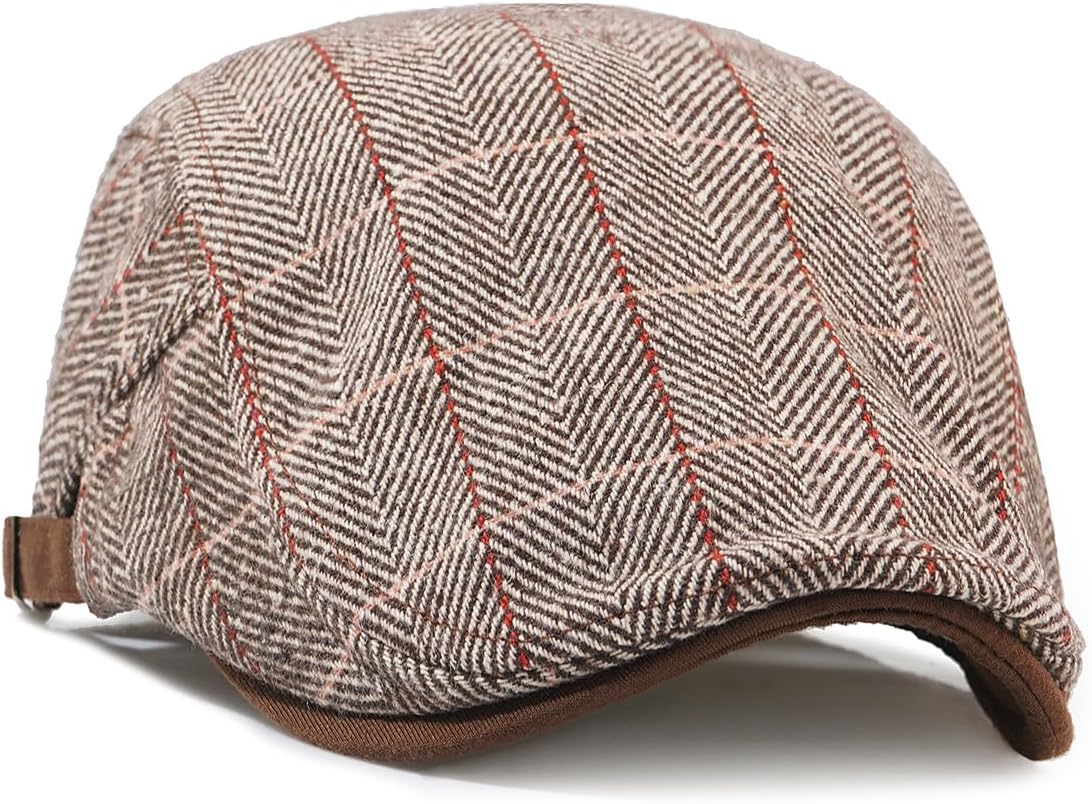 Men's Cotton Newsboy Hats Flat Ivy Gatsby Cap Irish Cabbie Ivy Driving Hunting Hat - Image 3