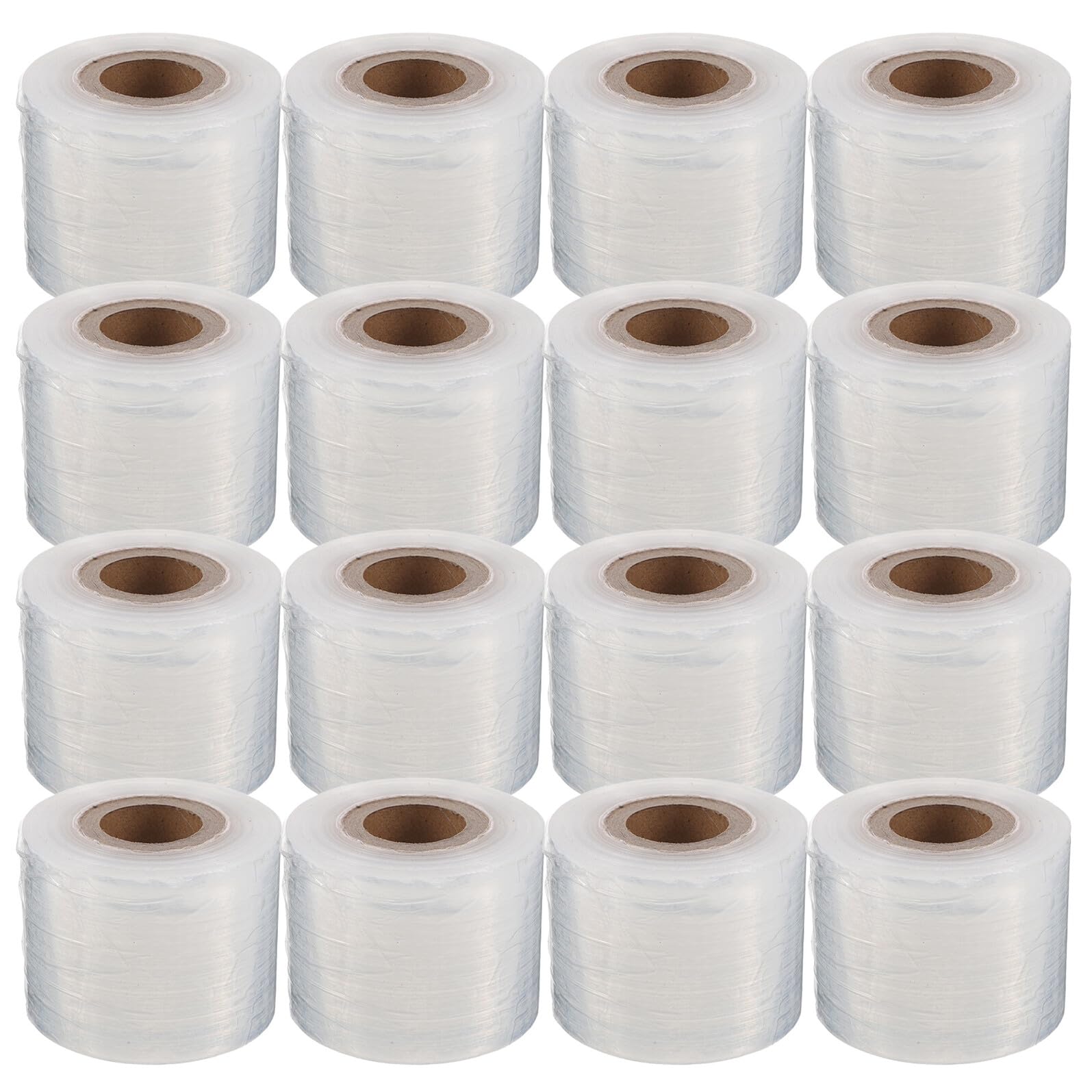 FRCOLOR 16 Rouleaux de Film Alimentaire Étirable Transparent 5 Cm de Large, Rouleaux Compacts en Plastique Résistant pour Emballage et Conservation des Aliments à Emporter, Consommables