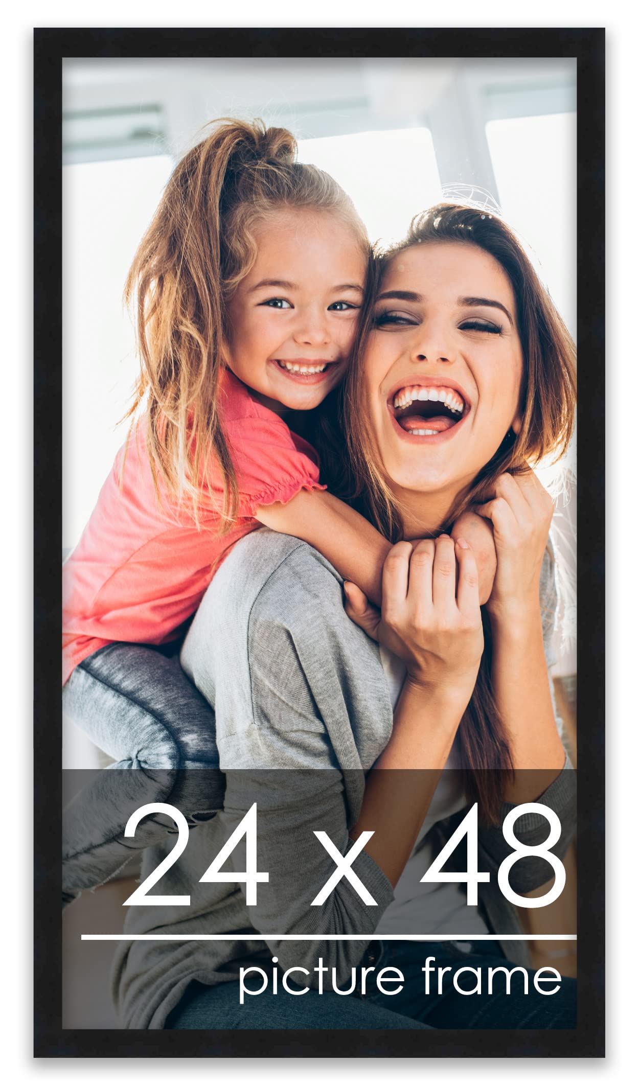 24x48 Frame Black Includes UV Acrylic, Foam Board Backing, & Hanging Hardware Poster Frame 24 x 48 Photo frame