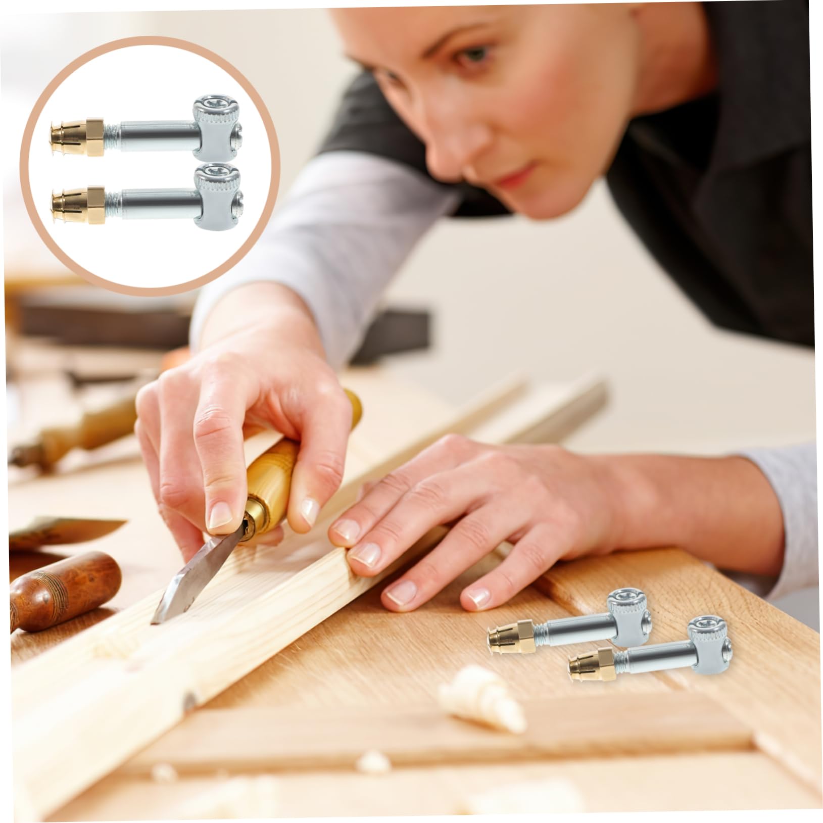 SOLUSTRE Furniture Assembling Screws Cabinet Hardware Stainless Screw Nuts Washers