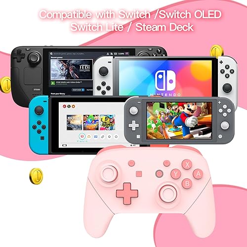 Miniatura 6 de JOYTORN Mini Switch Wireless Controller for Nintendo SwitchSwitch OLEDLite,Switch Pro Controller with Wake-upNFCMotin ControlDual Vibration,Switch