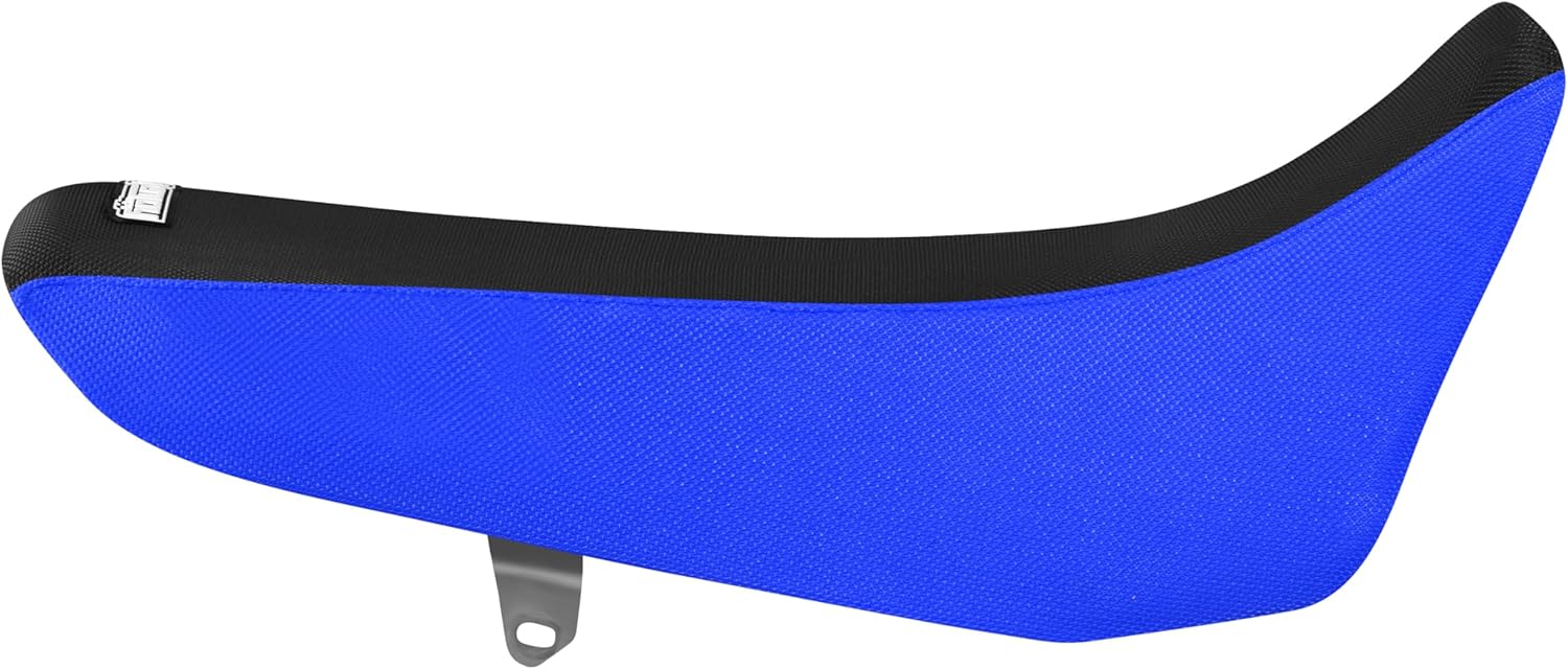 Enjoy Mfg Seat Cover - Compatible with Suzuki DR 250 DR 350 DR350 Logo - #289 (Black TOP Standard) (TM Blue/Black Standard)