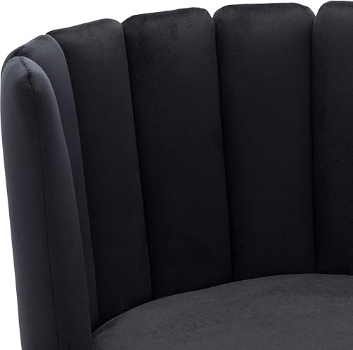 Miniatura 7 de Juego de 2 sillas de comedor modernas de terciopelo, elegantes sillas auxiliares tapizadas para cocina y comedor, cómoda silla de maquillaje para