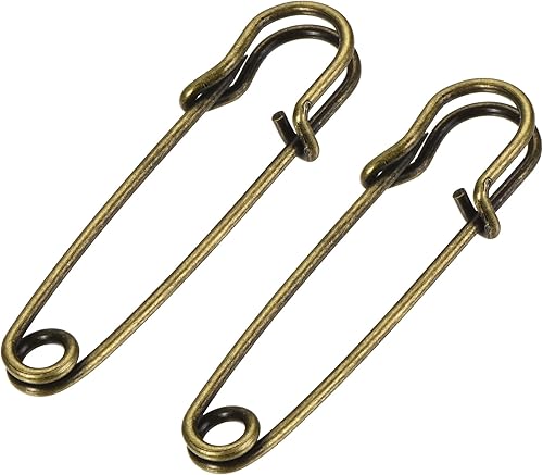 Miniatura 6 de YOKIVE 40 pines de seguridad, pasadores de costura de metal, ideales para arte, manualidades, ropa, mantas, uso diario (tono dorado, 3.94 pulgadas)