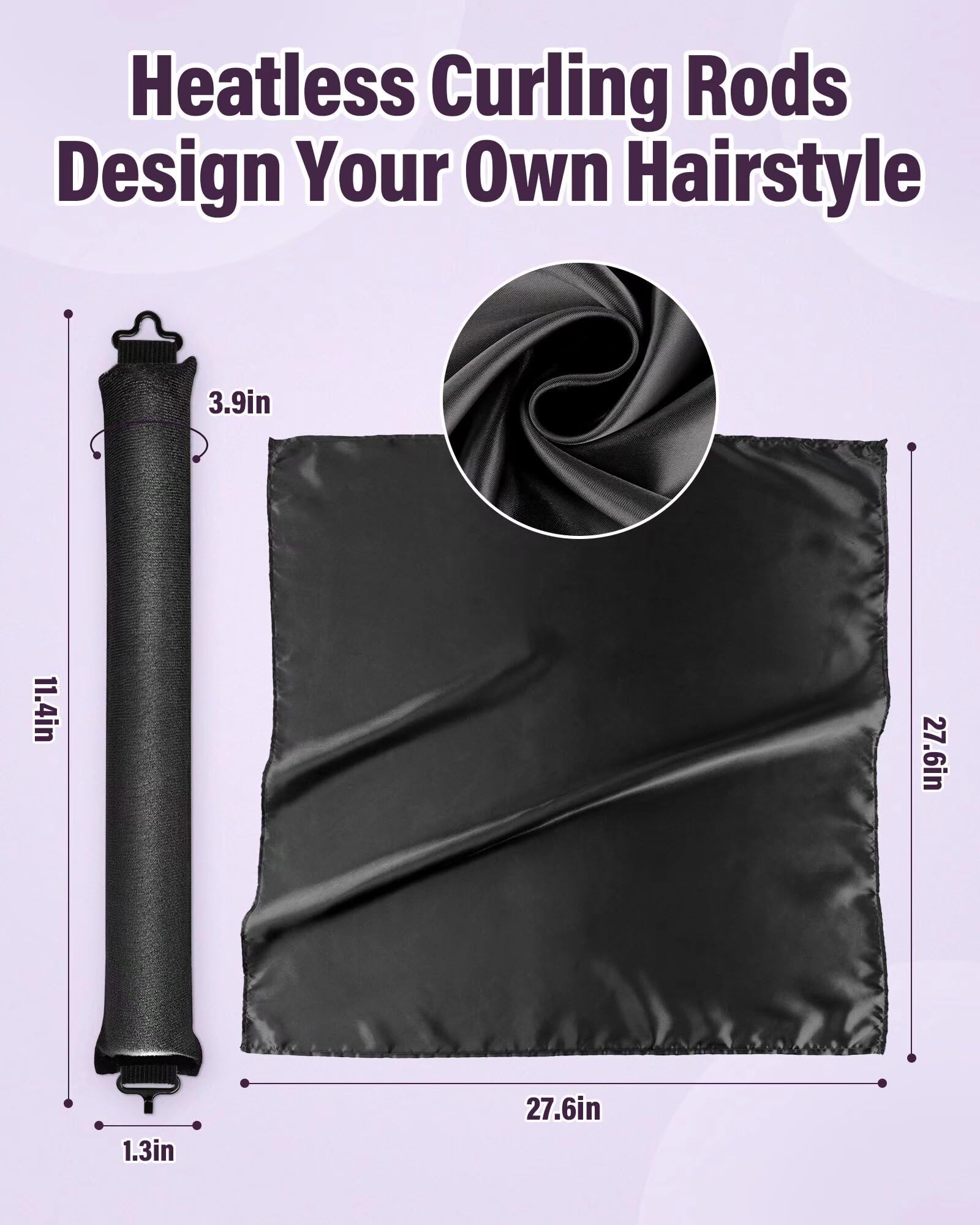 Snapklik.com : Heatless Hair Curler Overnight Curls-3 Pcs No Heat ...