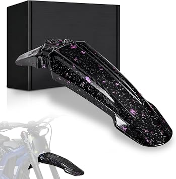 Motorcycle Front Fender For Surron, Motorcycle Front Mudguard Real Carbon Fiber for Sur ron Light Bee S X X160 X260 Electric Dirt Bike Purple
