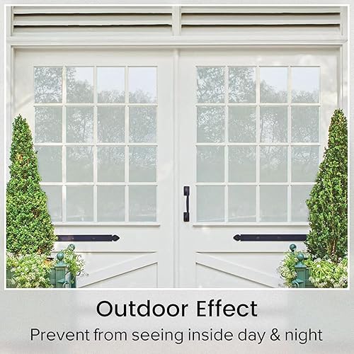 Miniatura 6 de rabbitgoo - Película opaca de privacidad para ventana, cubierta esmerilada extraíble con adhesión estática sin pegamento, control de calor para