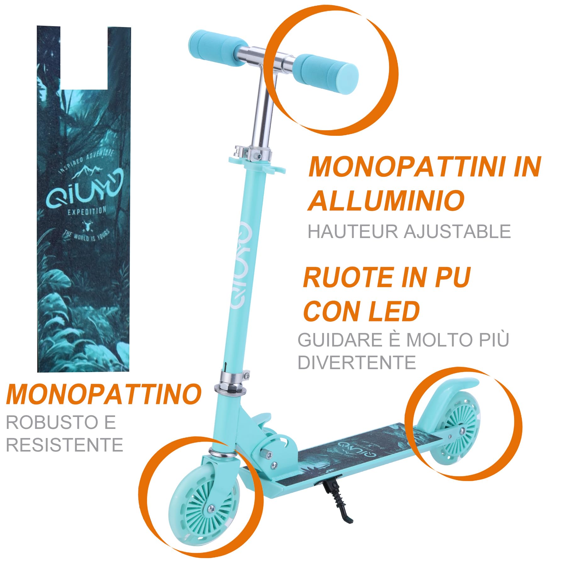 Monopattino Bambino Anni Monopattino Per Bambini 4-7 Anni Con