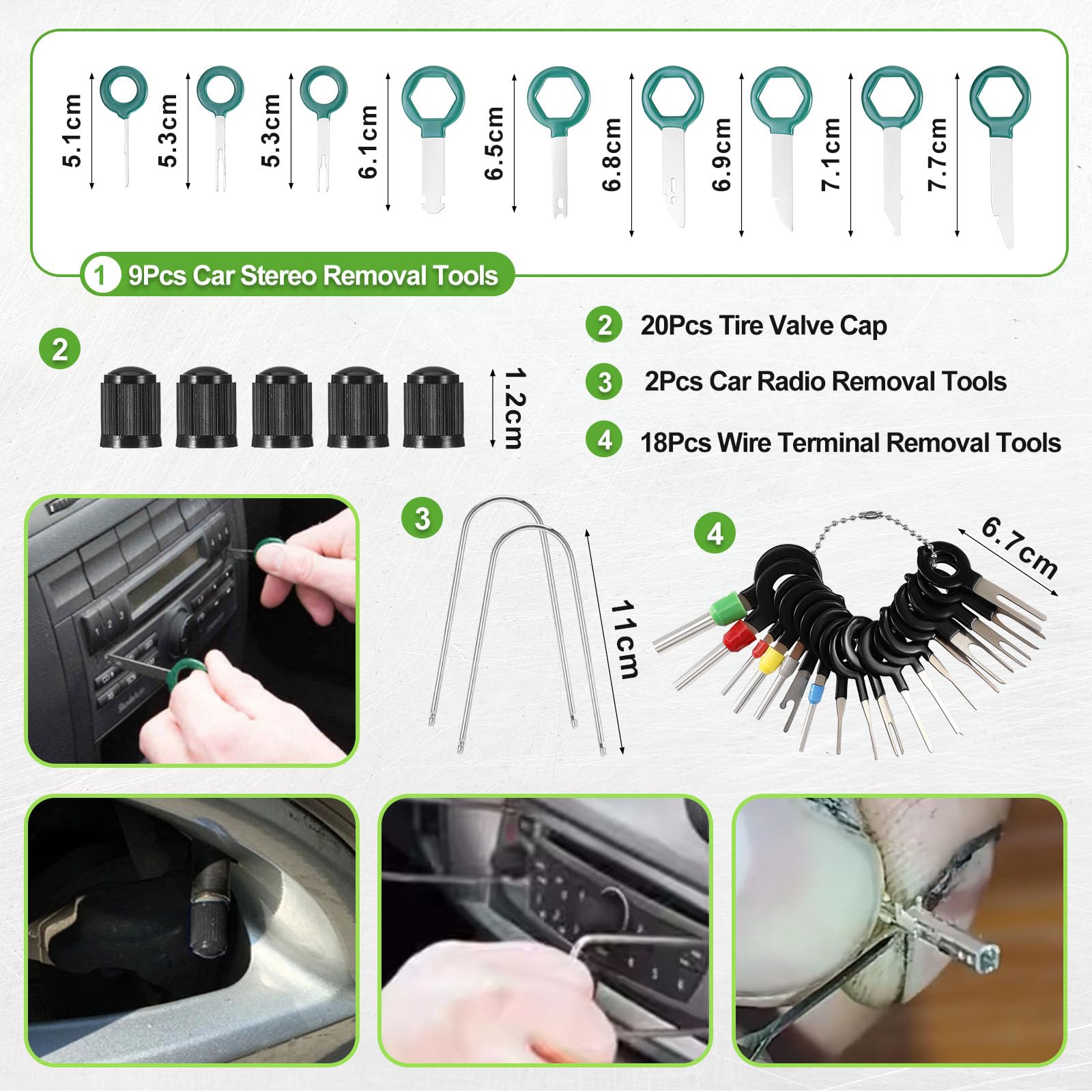 Kit d'outils de démontage de garnitures de 415 pièces, outils et équipement de mécanicien, kit d'outils et équipement de voiture - Kit d'outils de retrait de panneau de porte de voiture