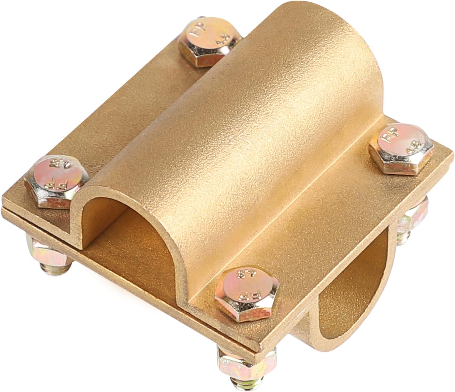 Diameter 14.2 mm Brass Cross Connector Suitable 70 mm², Deep Ground Ground Clamp, Earth Band Clamp, Rod Earth Holder Lightning Rod Material, Connection Clamp Tape Iron for Round Conductor