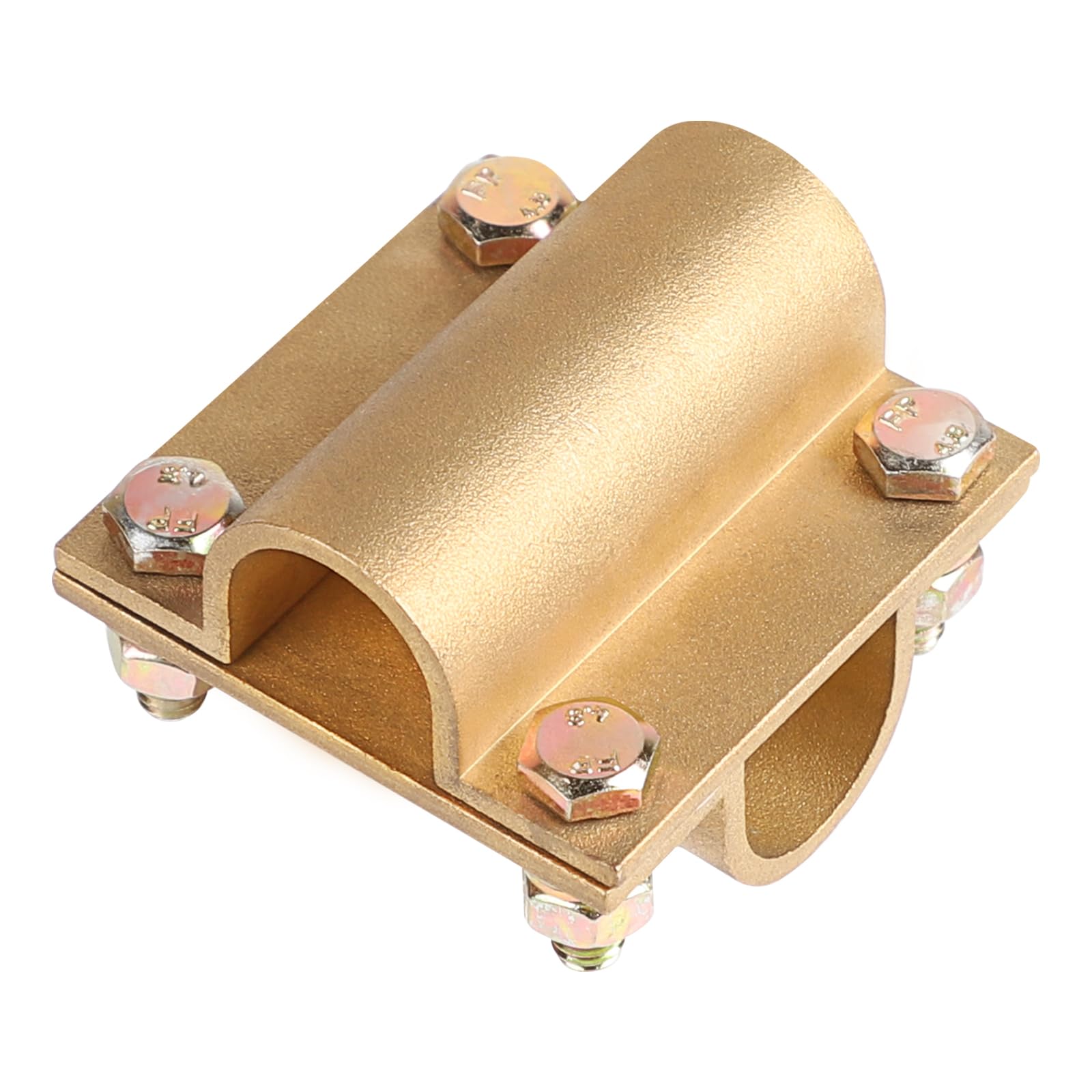 Diameter 14.2 mm Brass Cross Connector Suitable 70 mm², Deep Ground Ground Clamp, Earth Band Clamp, Rod Earth Holder Lightning Rod Material, Connection Clamp Tape Iron for Round Conductor