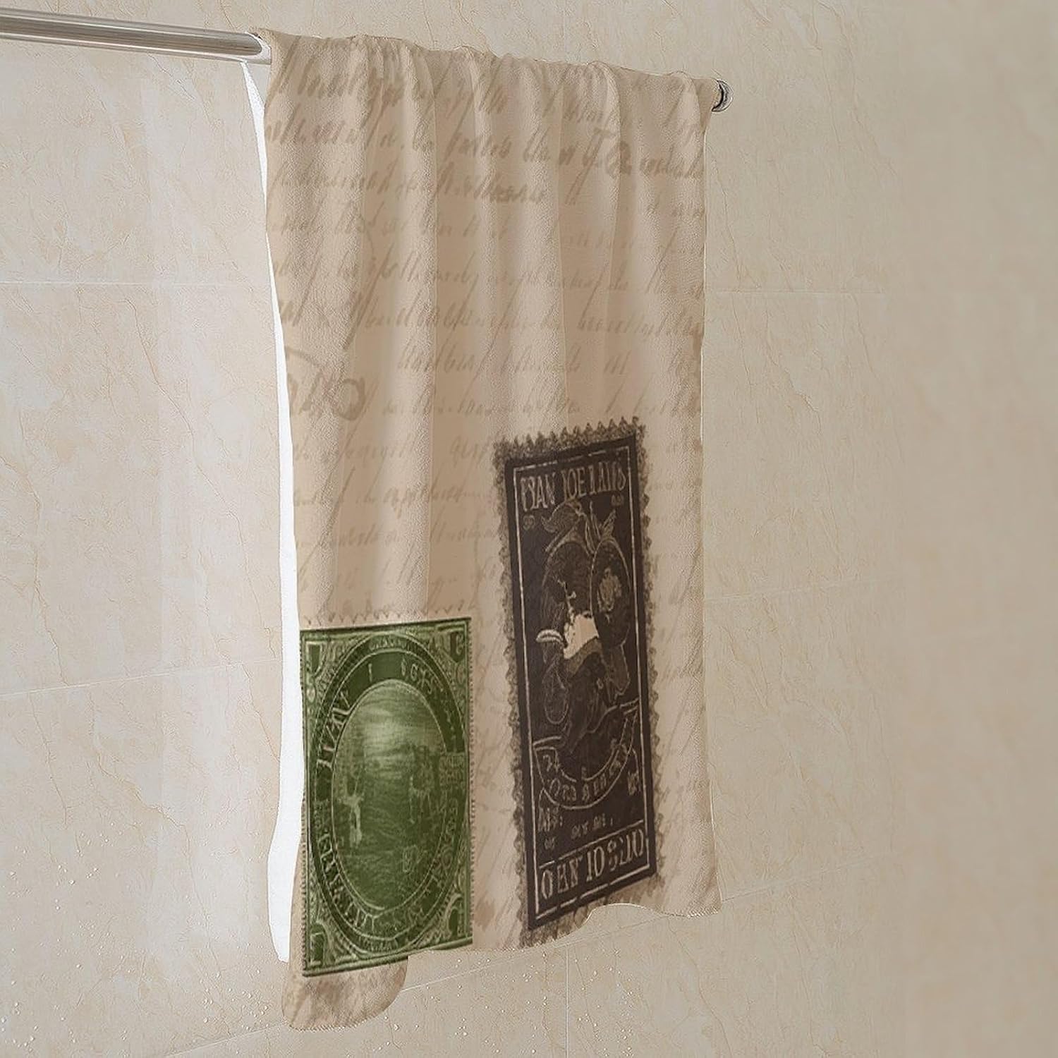 Old Fashioned Mail Towel Vacation Accessories Essentials Soft Lighterweight，Bath Towel for Adults Women Men，Bath Towels Gift for All Occasions, Machine Washable.