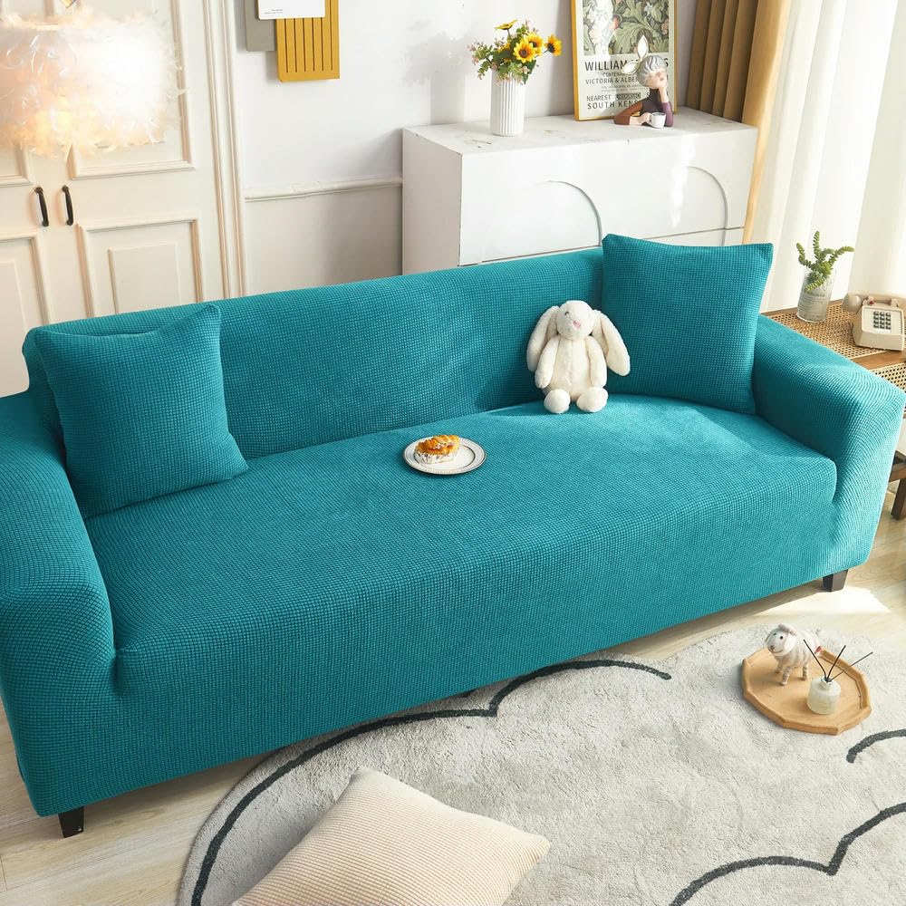 SDYdsgE sofa cover， Nordic Fashion Knitted Elastic Sofa Cover Solid Color All Seasons Universal Couch Slipcover(E,200 260cm)