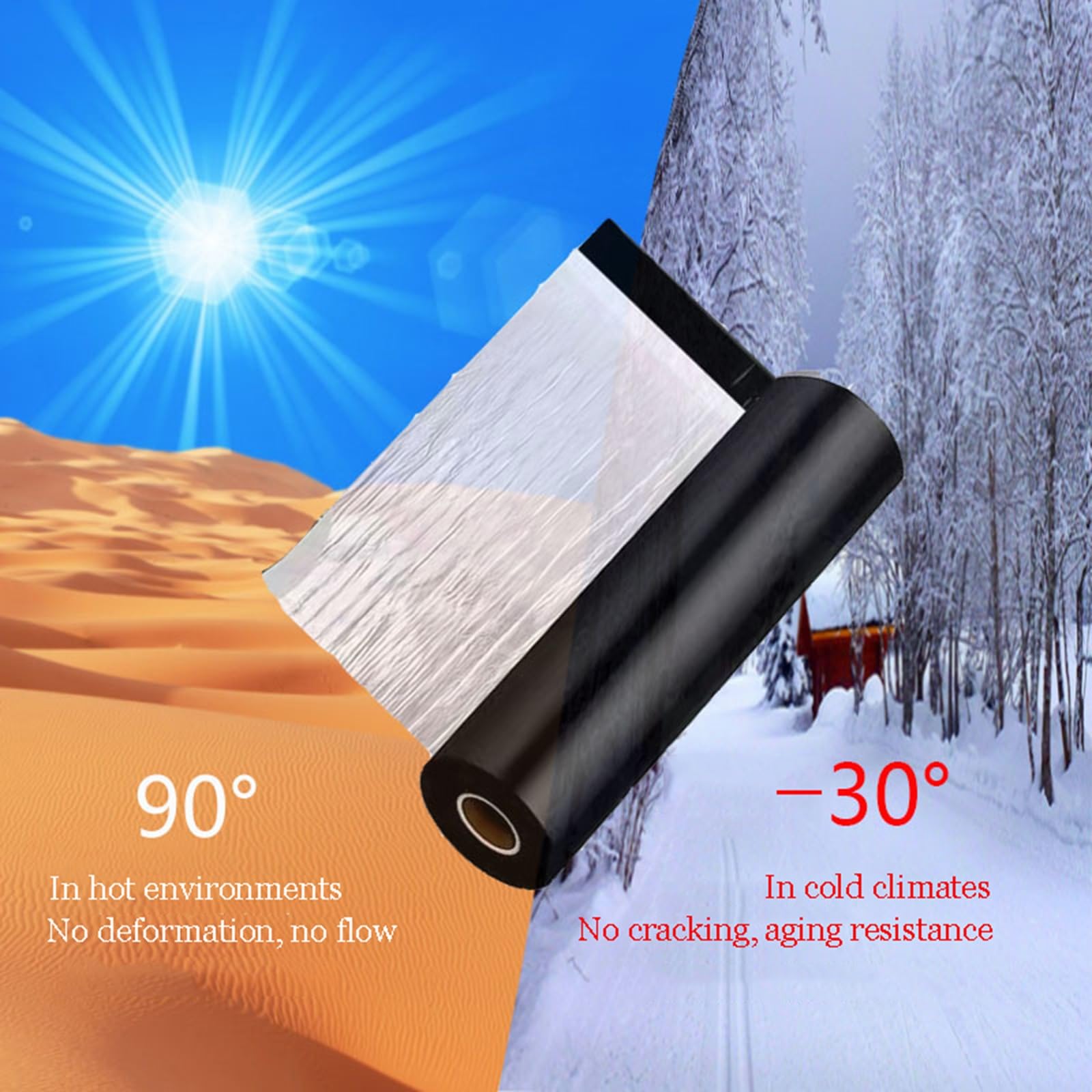 Rollo de revestimiento de techo para reparación de fugas y grietas, protección impermeable para puertas, ventanas y canalones