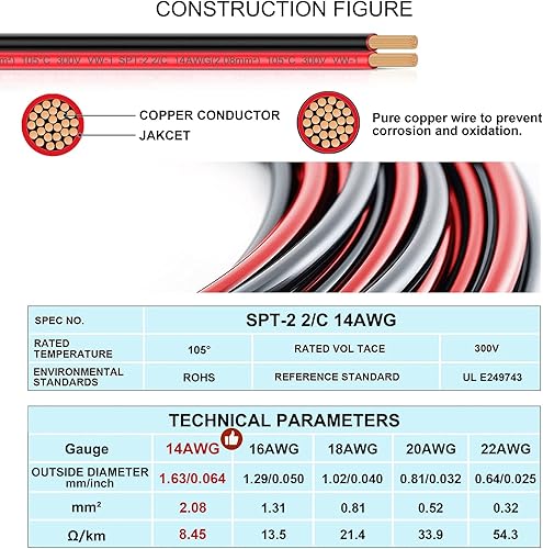 Miniatura 8 de Divisor de encendedor de cigarrillos para automóvil de 1.8 pies, divisor de cargador de coche resistente, 3 enchufes, divisor de potencia para