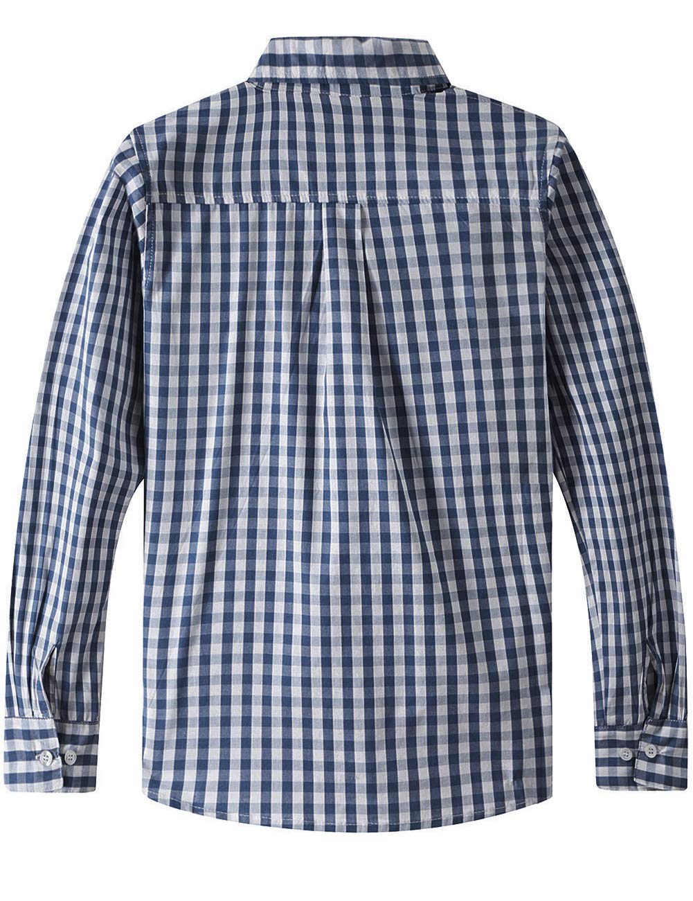 Spring&Gege Jungen Langärmliges Kariertes Popeline-Hemd, Gingham Hemd für Kinder