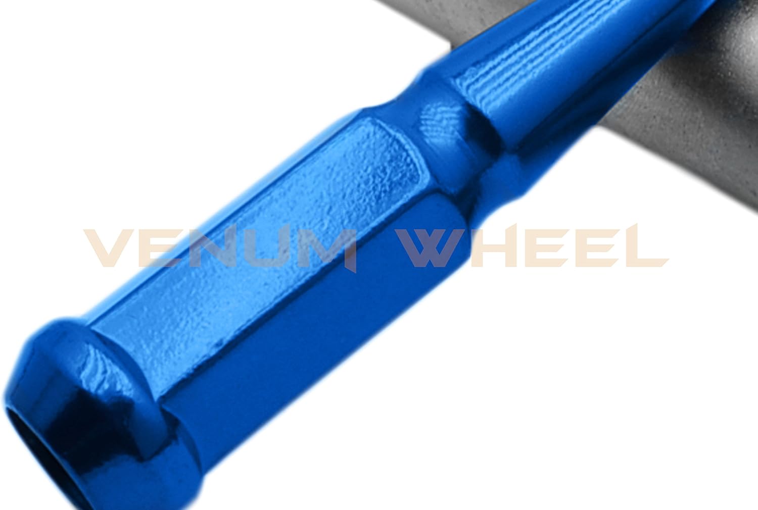 12pc 1/2-20" Spike Blue Tall 4.5" Acorn Lug Nuts | Aftermarket Wheels Heavy Duty Locking Socket Included