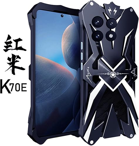 Miniatura 10 de Funda de aluminio de diseño fresco compatible con Redmi K40 Gaming Edition, Rock Punk Style Arm Shield Premium Aerospace Aluminio Metal a prueba de