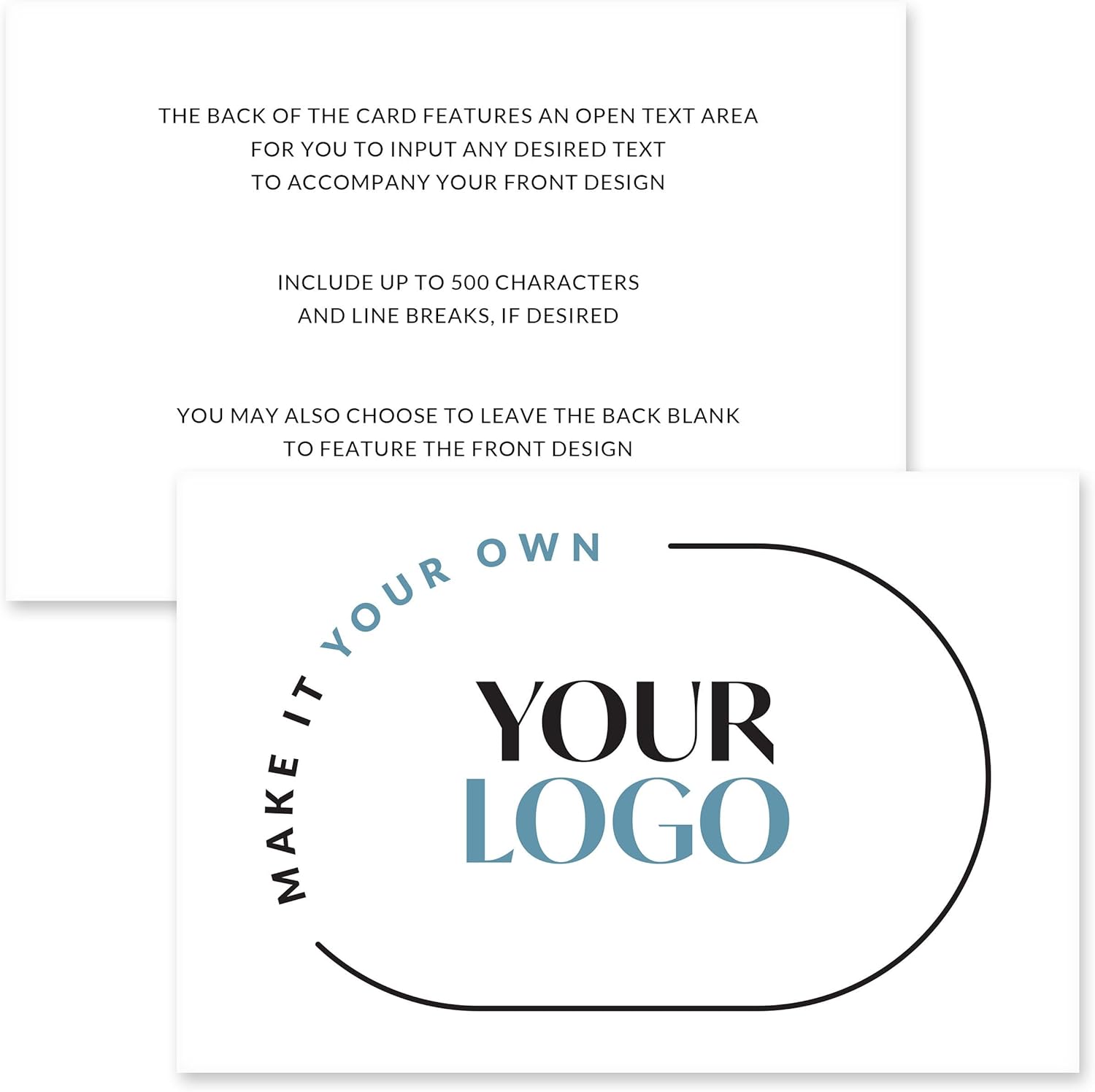 WEDDINGSTAR Custom Printed Flat Cards for Weddings or Event Stationery - Landscape - Upload Your Own Design (Pack of 40)