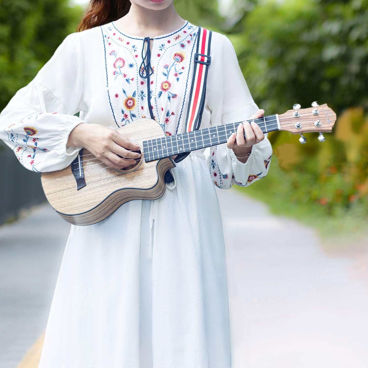 Ranch Tenor Ukulele 26 inch Professional Learn to Play Cutaway Beginner ukelele with 12 Online Lessons ukalalee Starter Instrument Kit Ukele Bundle Gig bag, Tuner, Strap, Aquila String Set - Matte