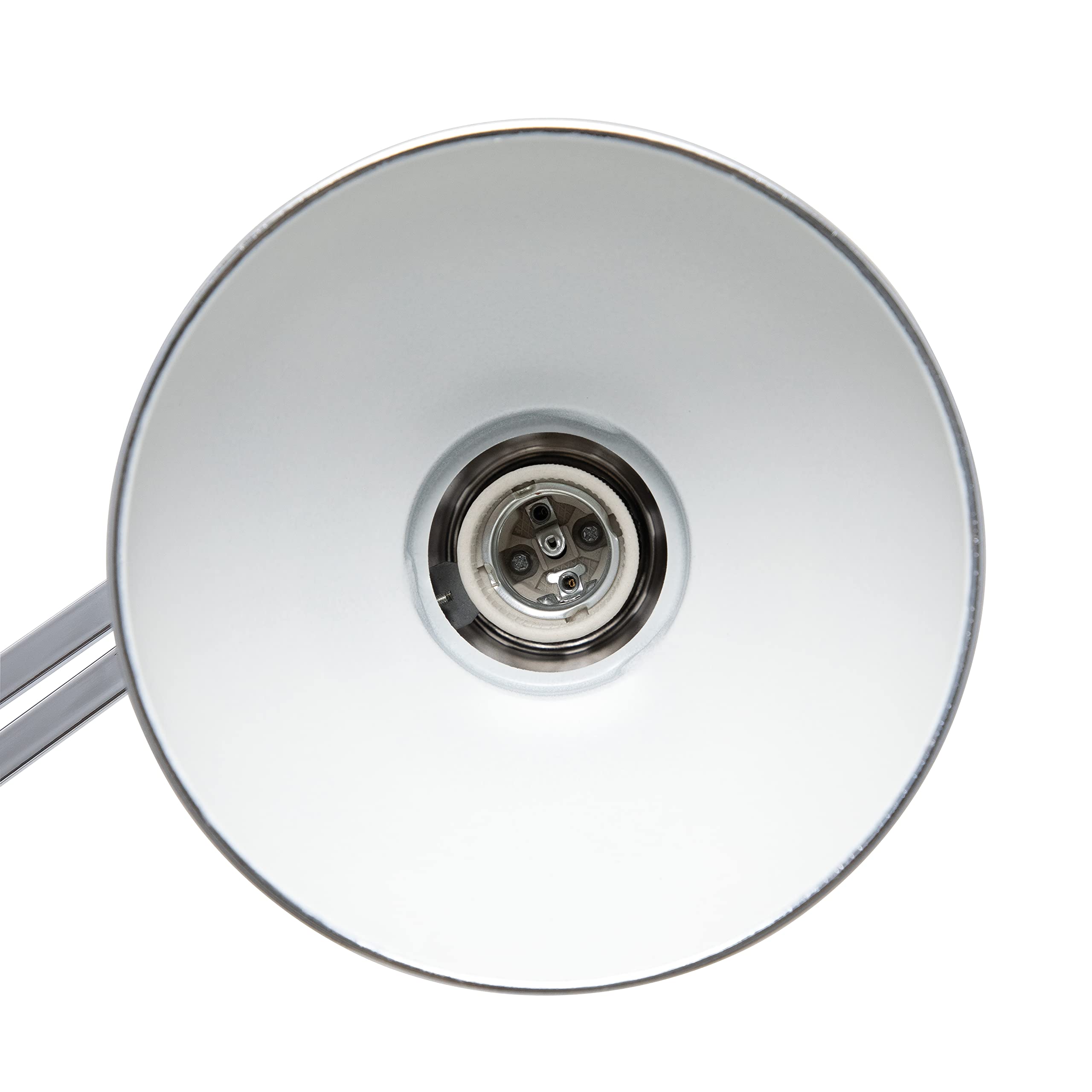 MAUL Lampa Biurkowa MAULstudy, Designerska Lampa Zaciskowa z Ramieniem Przegubowym, Metalowa, Regulowana Lampa Biurowa, Ekskluzywna Żarówka, Chrom