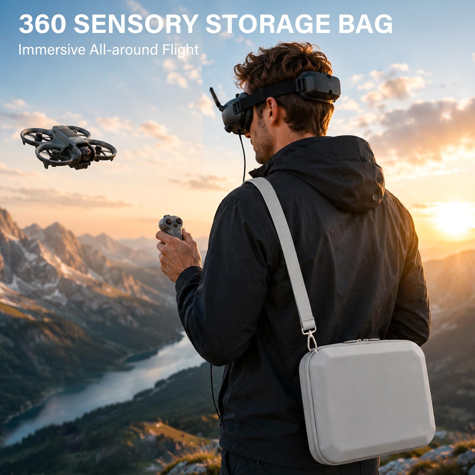 Custodia per DJI Avata 360 Motion Fly More Combo Borsa, Custodia da Trasporto Borsa Bag per Goggles N3 e RC Motion 3 Accessori, per Drone Stoccaggio