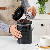 Vista 6 de TEDSWAIT Coffee Canisters - Recipiente hermético de almacenamiento de granos de café para cocina, contenedor de almacenamiento de alimentos de acero